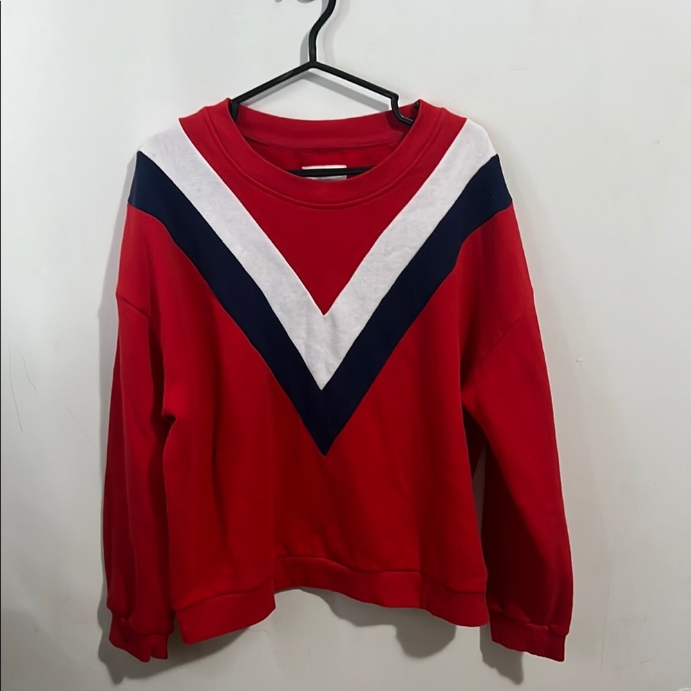 Bluenotes Red Cropped Sweatshirt